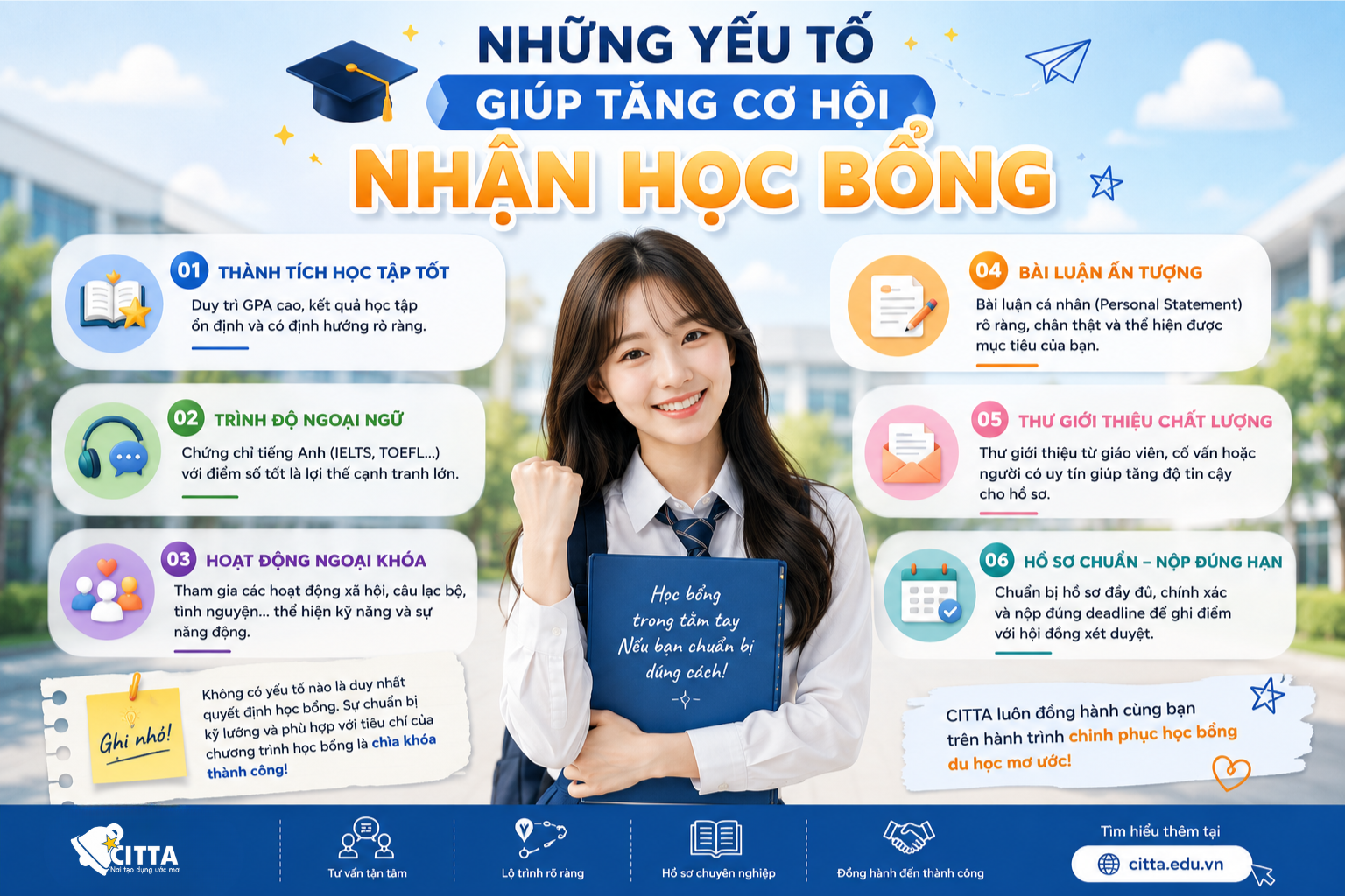 Những yếu tố giúp tăng cơ hội nhận học bổng 