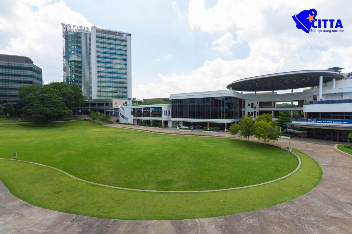 Khuôn viên hiện đại của National University of Singapore (NUS) - đại học top đầu châu Á.