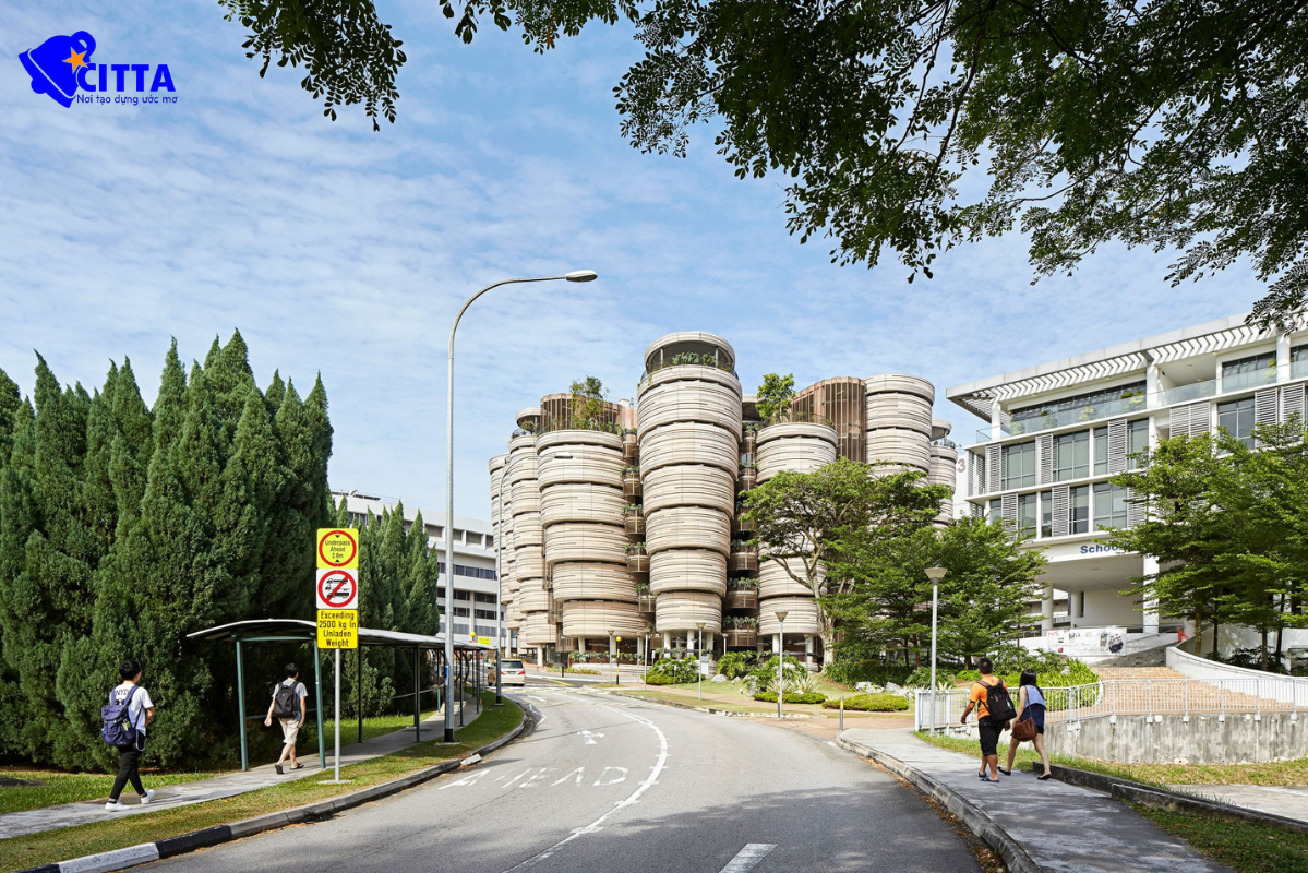 Khuôn viên kiến trúc hiện đại tại Singapore