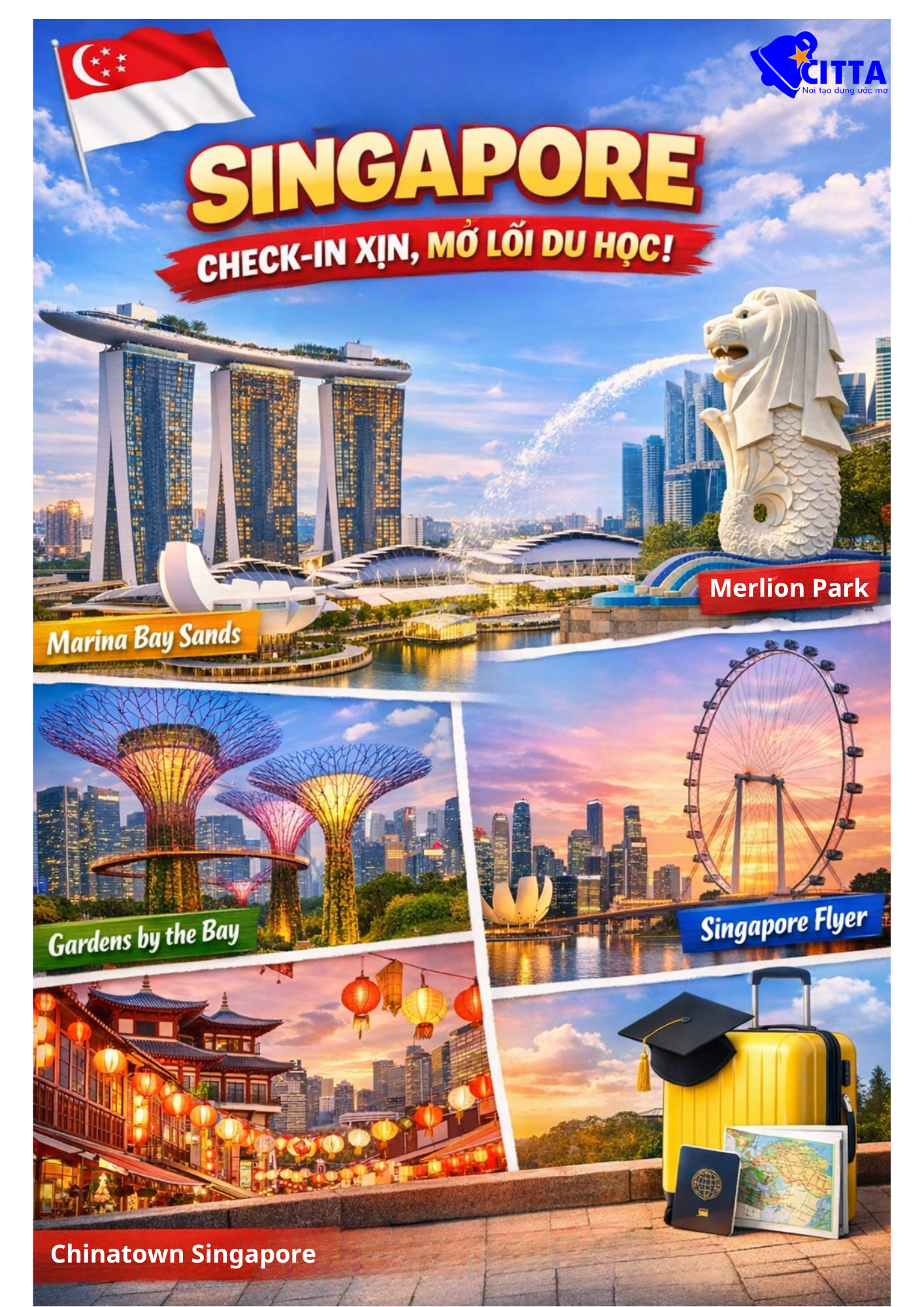 TOP ĐỊA ĐIỂM CHECK-IN NỔI TIẾNG TẠI SINGAPORE – TRẢI NGHIỆM THỰC TẾ KHI DU HỌC